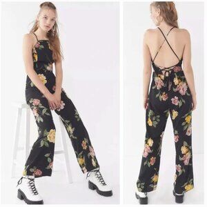 Urban Outfitters Floral Strappy Jumpsuit Size: Small